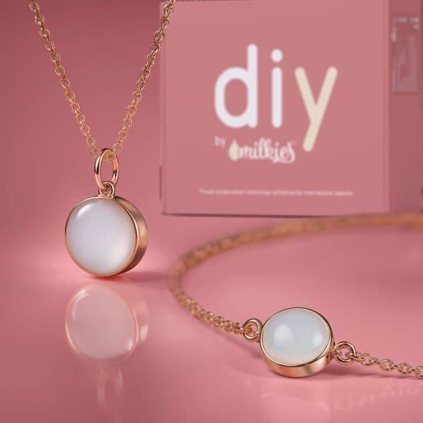 DIY Breast milk Box – Set: 12mm Necklace "Circle of Life" + Bracelet