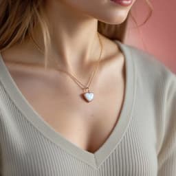 DIY Breast milk Box – Set: Necklace "Sweetheart" + Heart Earrings - thumbnail 2